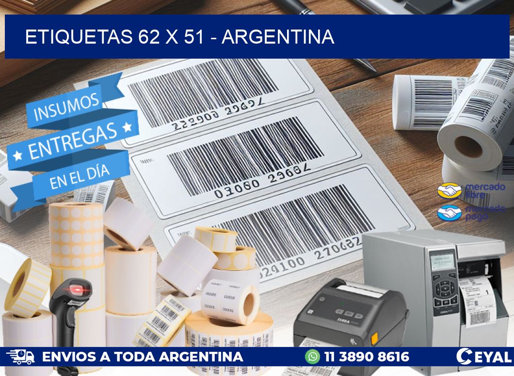 ETIQUETAS 62 x 51 - ARGENTINA