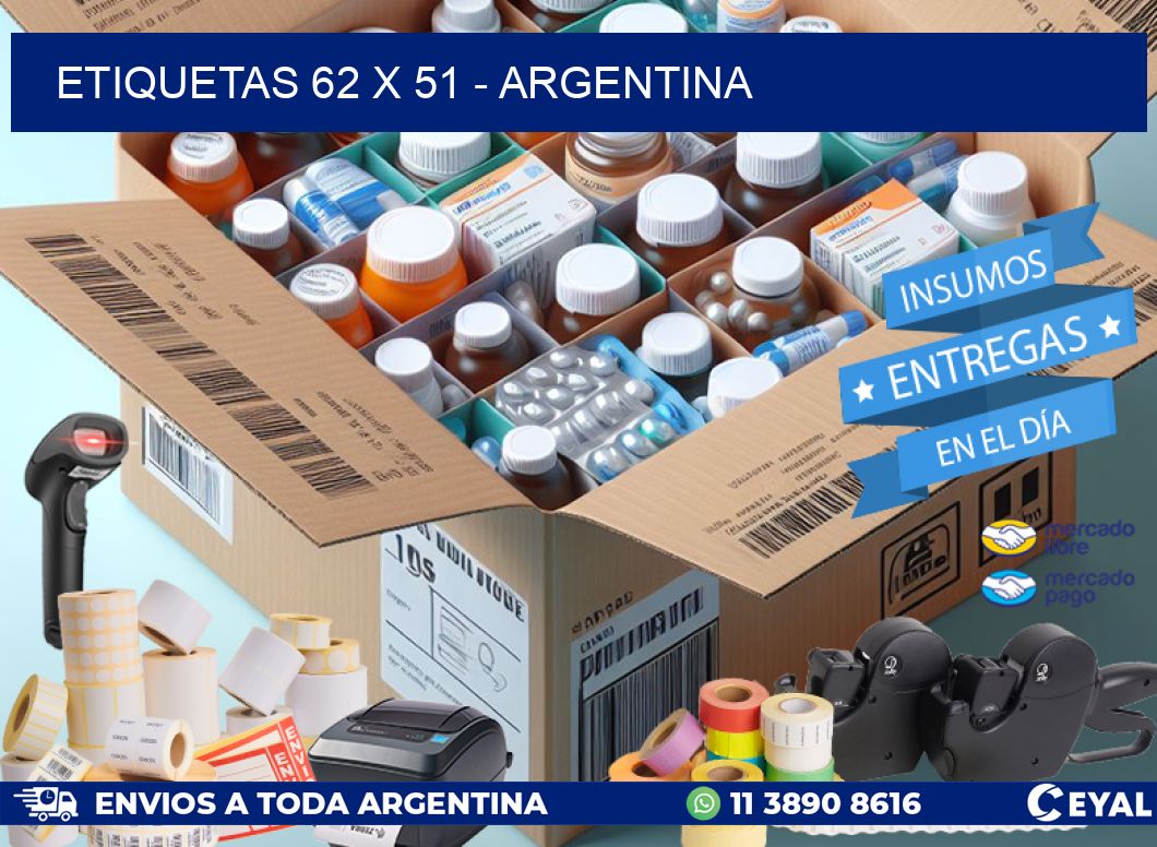 ETIQUETAS 62 x 51 - ARGENTINA