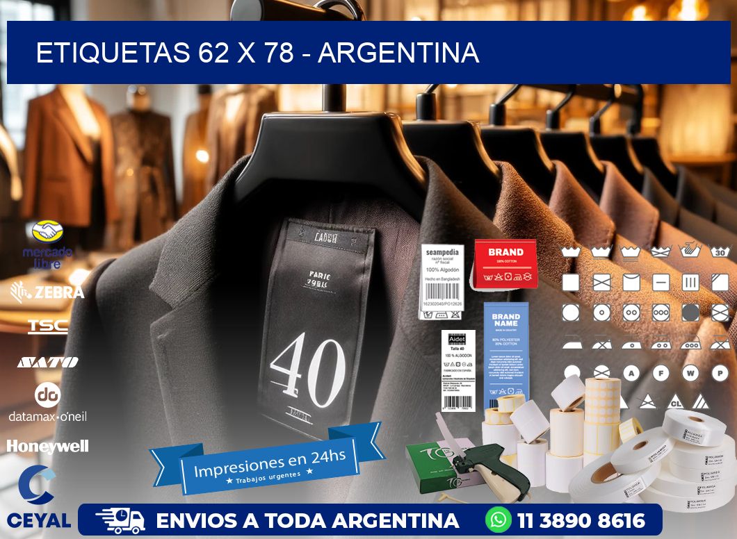 ETIQUETAS 62 x 78 - ARGENTINA