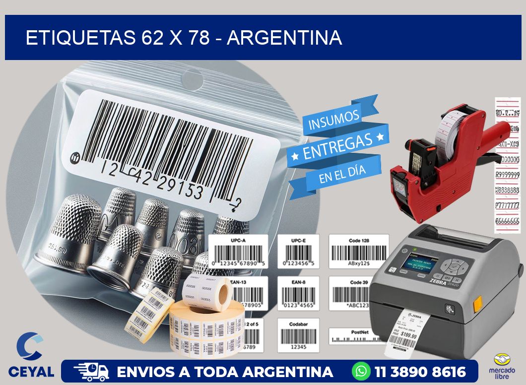 ETIQUETAS 62 x 78 - ARGENTINA