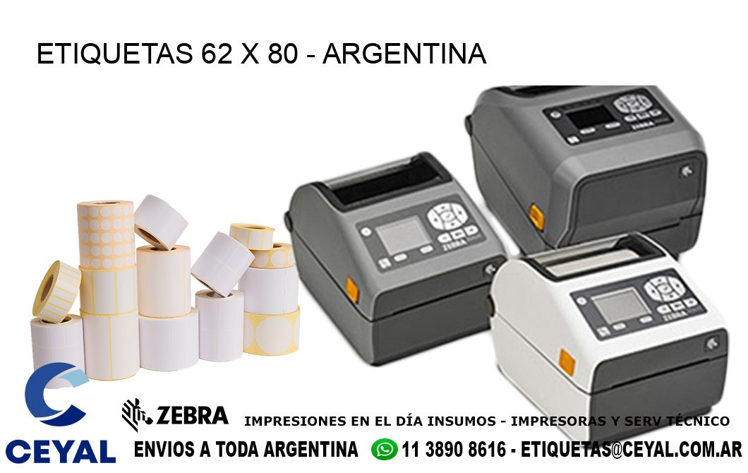 ETIQUETAS 62 x 80 - ARGENTINA