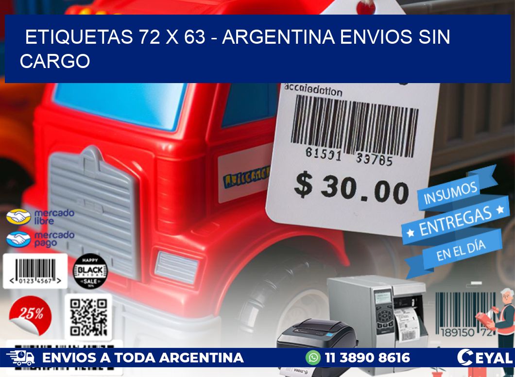 ETIQUETAS 72 x 63 - ARGENTINA ENVIOS SIN CARGO