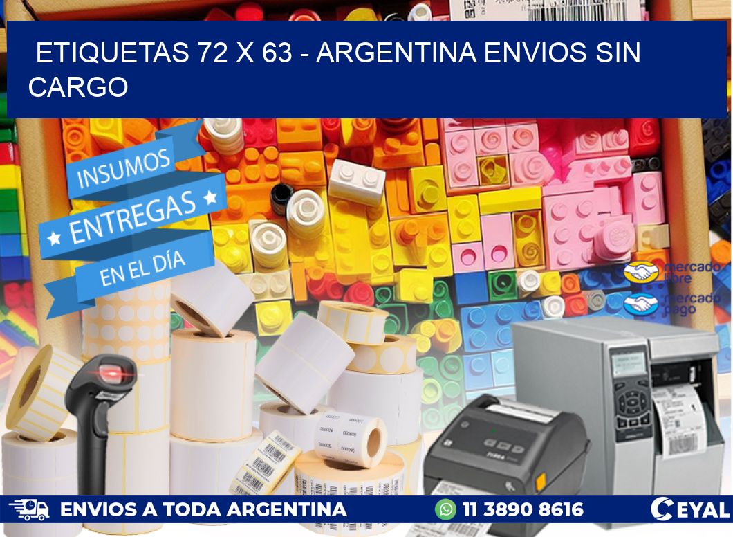 ETIQUETAS 72 x 63 - ARGENTINA ENVIOS SIN CARGO