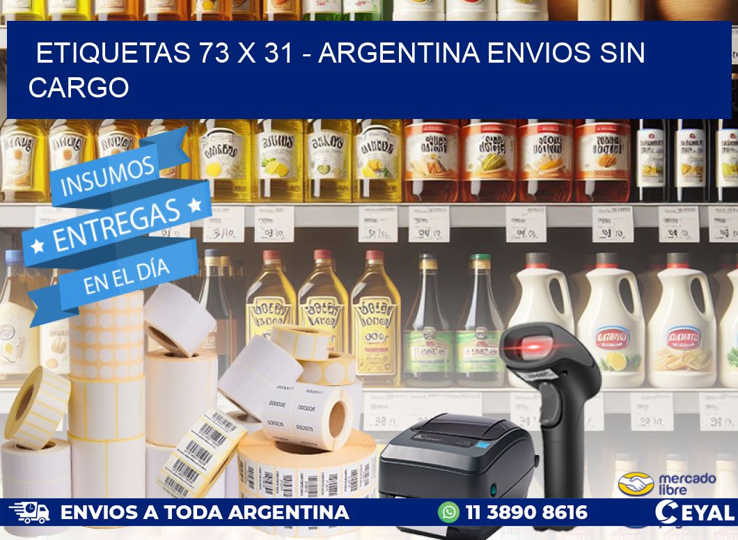 ETIQUETAS 73 x 31 - ARGENTINA ENVIOS SIN CARGO