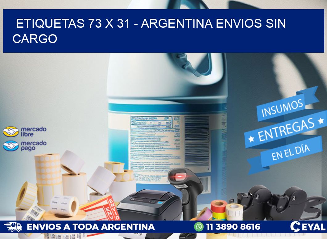 ETIQUETAS 73 x 31 - ARGENTINA ENVIOS SIN CARGO