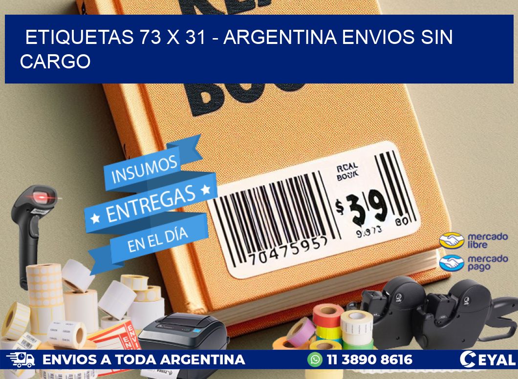 ETIQUETAS 73 x 31 - ARGENTINA ENVIOS SIN CARGO