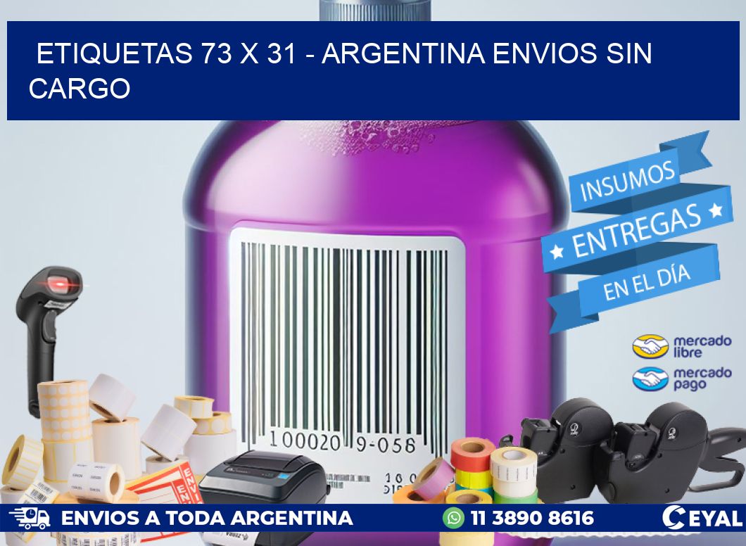 ETIQUETAS 73 x 31 - ARGENTINA ENVIOS SIN CARGO