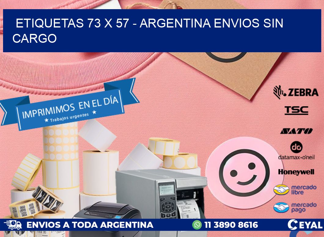 ETIQUETAS 73 x 57 - ARGENTINA ENVIOS SIN CARGO