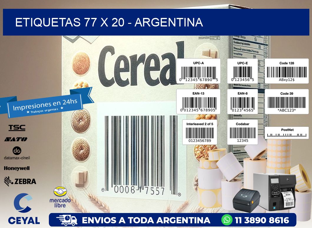 ETIQUETAS 77 x 20 - ARGENTINA