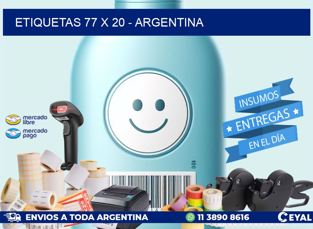 ETIQUETAS 77 x 20 - ARGENTINA