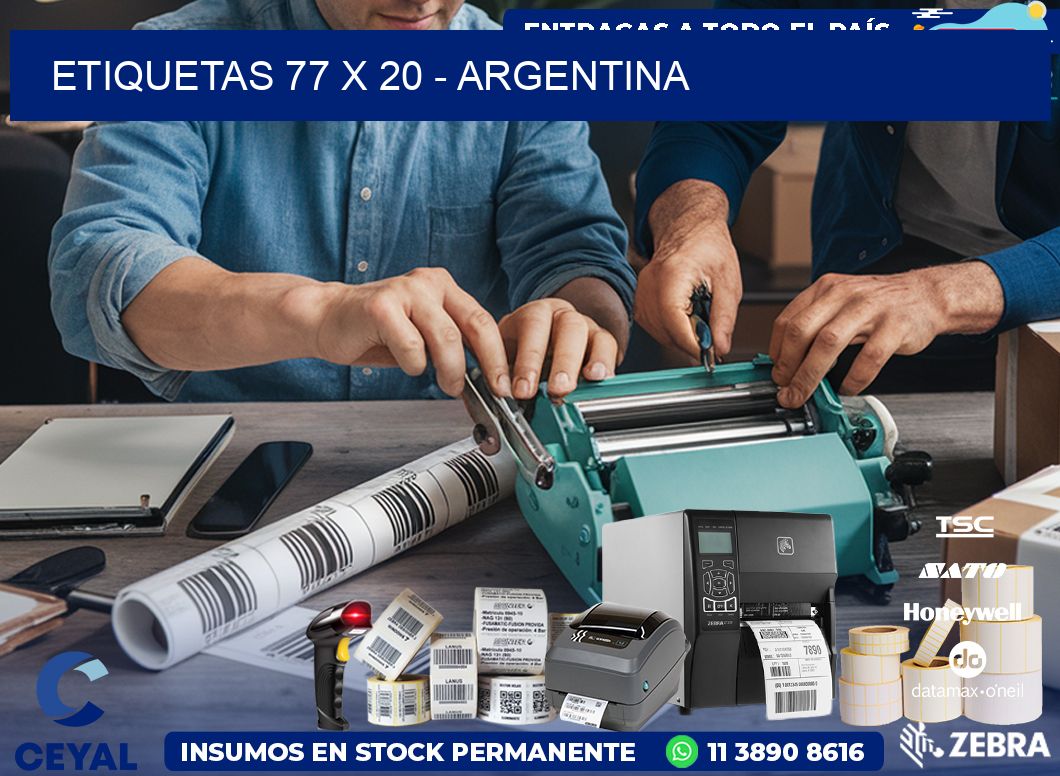 ETIQUETAS 77 x 20 - ARGENTINA