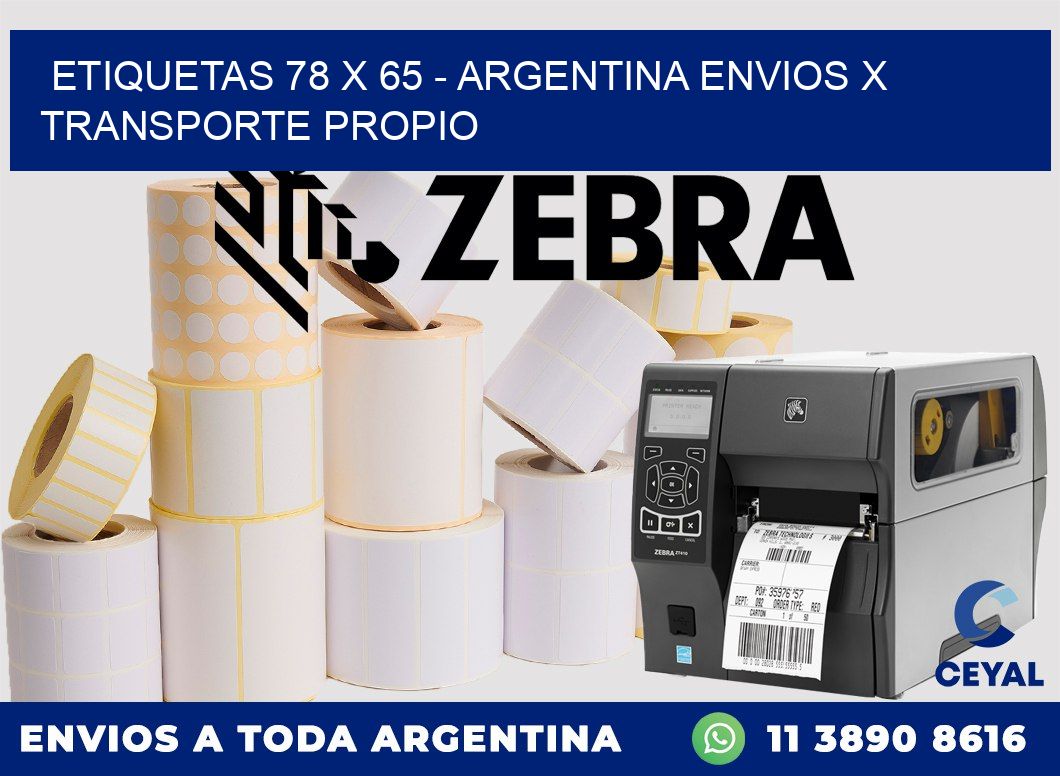 ETIQUETAS 78 x 65 – ARGENTINA ENVIOS X TRANSPORTE PROPIO