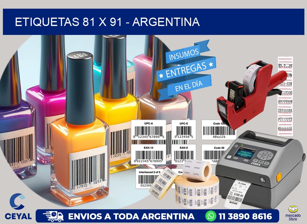 ETIQUETAS 81 x 91 - ARGENTINA