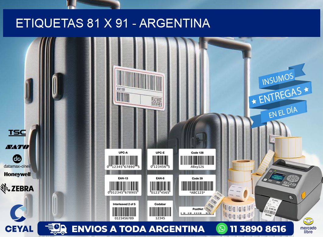 ETIQUETAS 81 x 91 - ARGENTINA