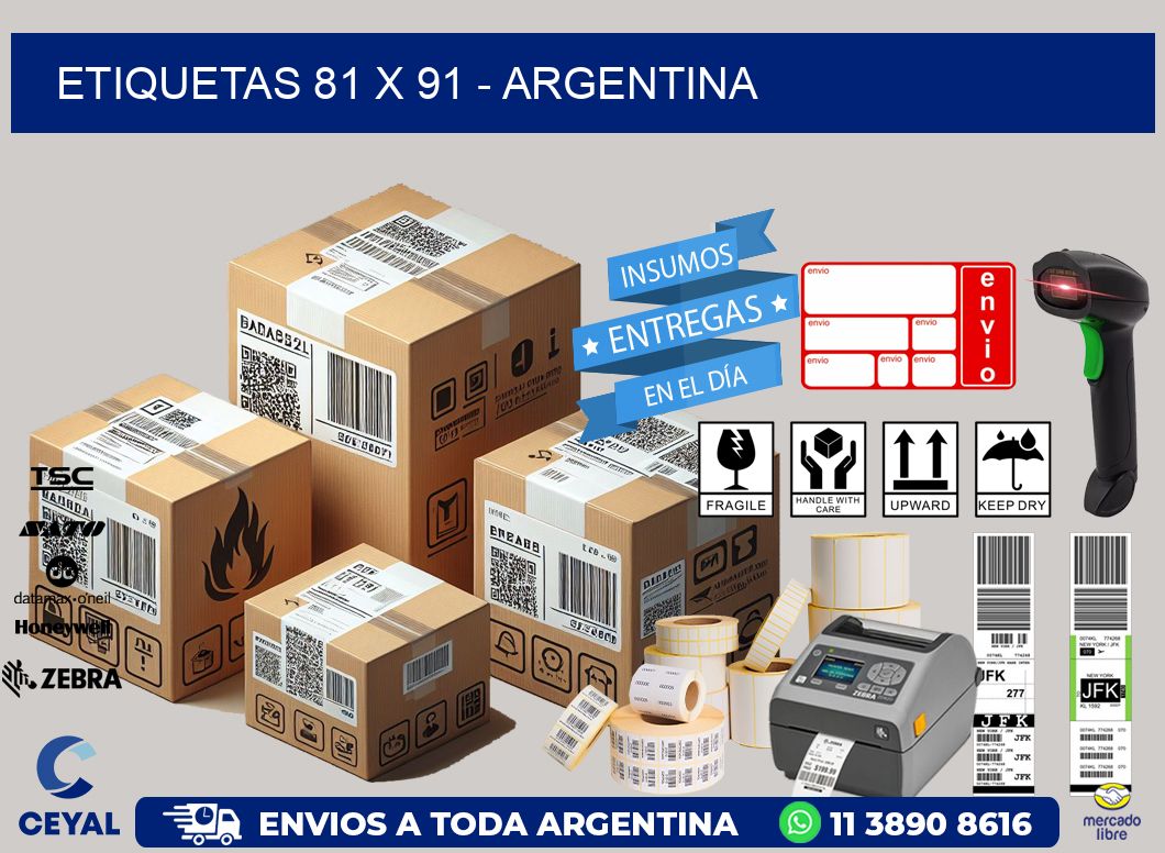 ETIQUETAS 81 x 91 - ARGENTINA