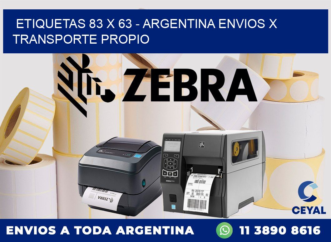 ETIQUETAS 83 x 63 – ARGENTINA ENVIOS X TRANSPORTE PROPIO