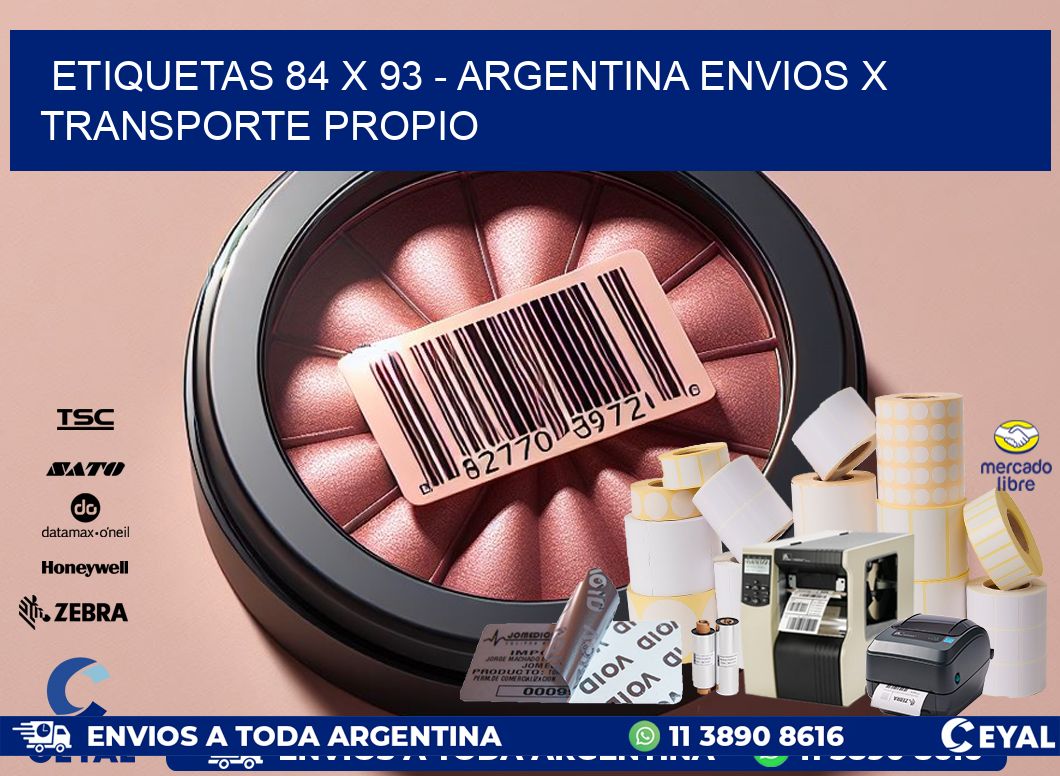 ETIQUETAS 84 x 93 – ARGENTINA ENVIOS X TRANSPORTE PROPIO