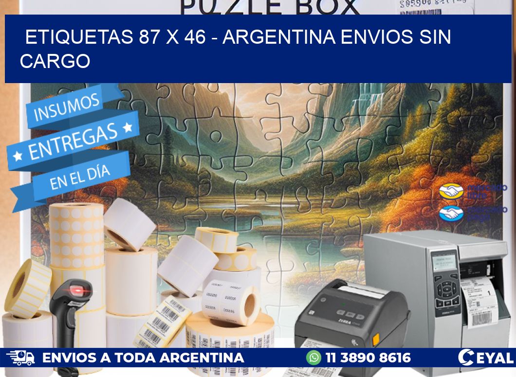 ETIQUETAS 87 x 46 – ARGENTINA ENVIOS SIN CARGO