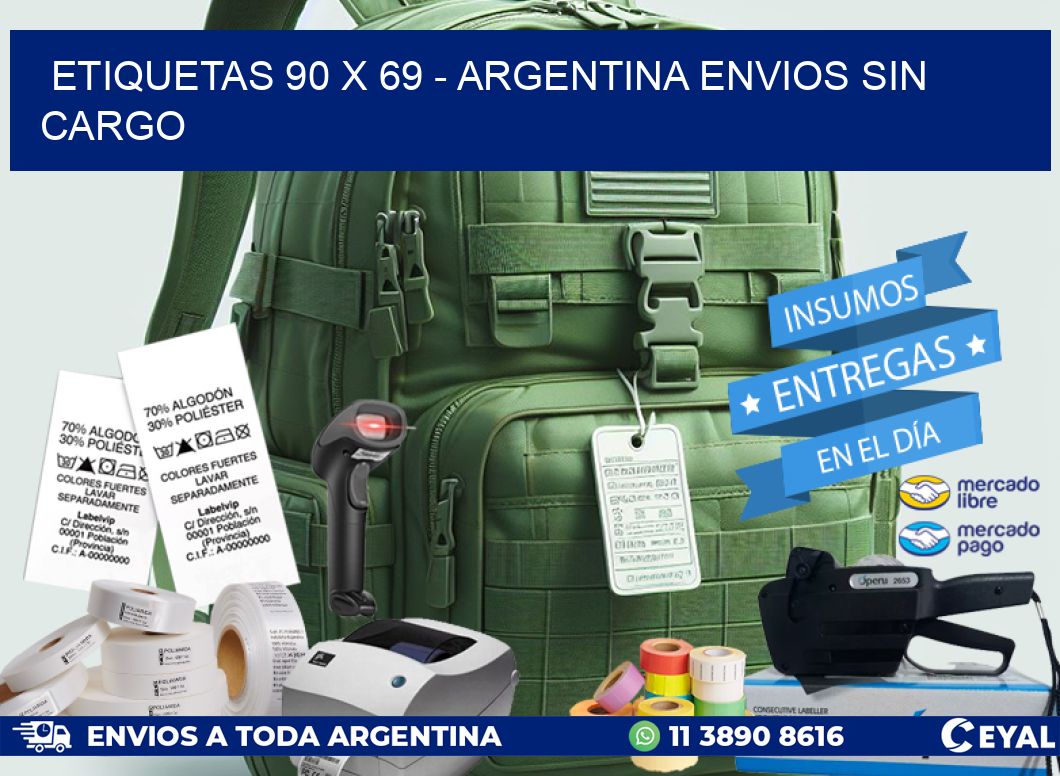 ETIQUETAS 90 x 69 – ARGENTINA ENVIOS SIN CARGO