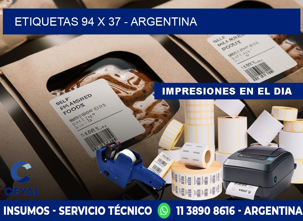 ETIQUETAS 94 x 37 - ARGENTINA