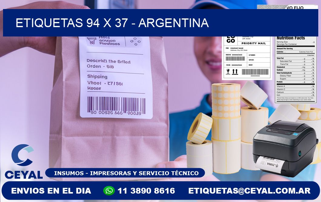 ETIQUETAS 94 x 37 - ARGENTINA