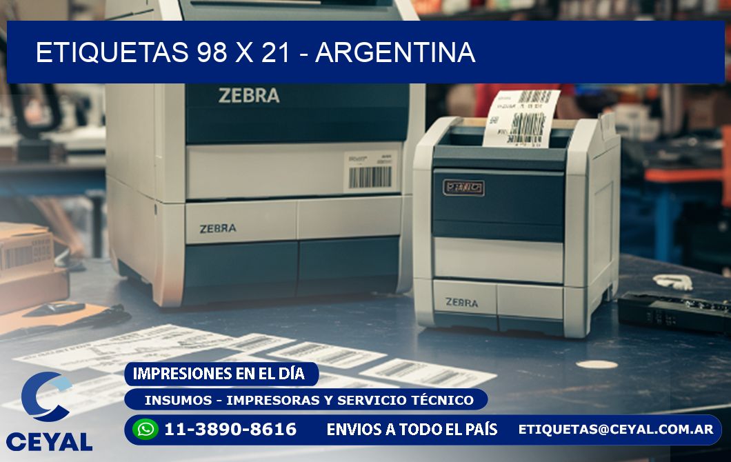 ETIQUETAS 98 x 21 - ARGENTINA