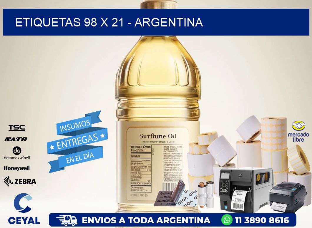 ETIQUETAS 98 x 21 - ARGENTINA