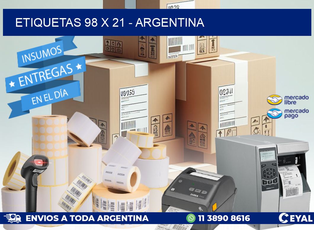 ETIQUETAS 98 x 21 - ARGENTINA