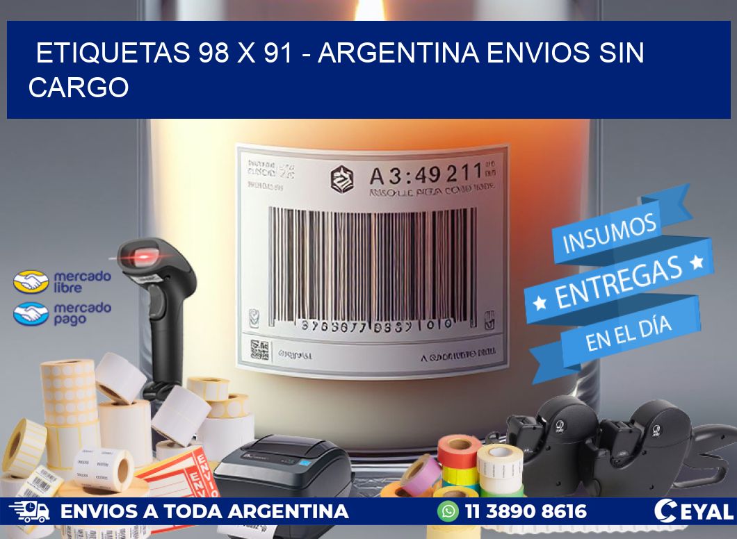 ETIQUETAS 98 x 91 - ARGENTINA ENVIOS SIN CARGO