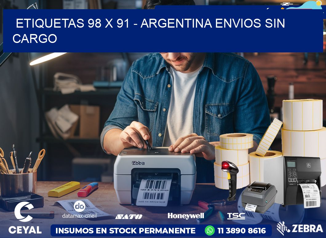 ETIQUETAS 98 x 91 - ARGENTINA ENVIOS SIN CARGO