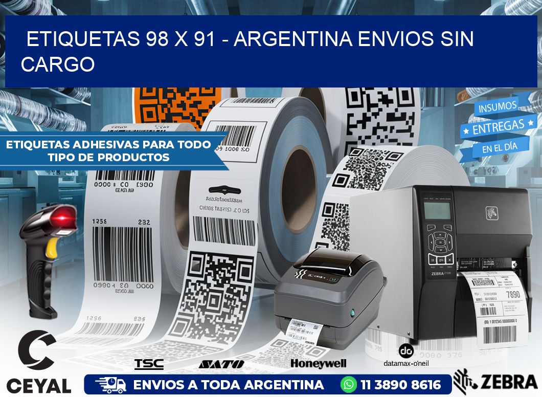 ETIQUETAS 98 x 91 – ARGENTINA ENVIOS SIN CARGO