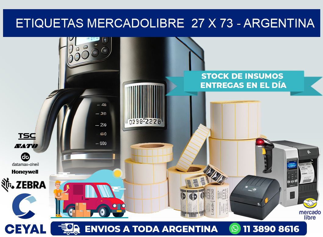 ETIQUETAS MERCADOLIBRE  27 x 73 – ARGENTINA