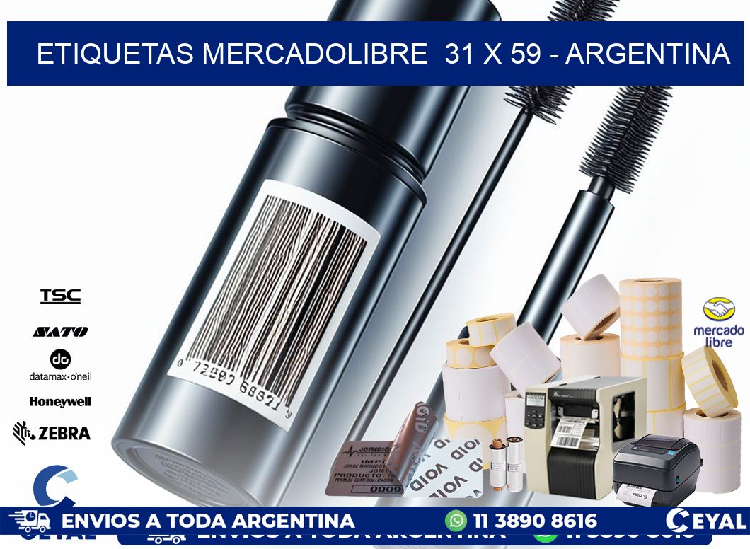 ETIQUETAS MERCADOLIBRE  31 x 59 – ARGENTINA