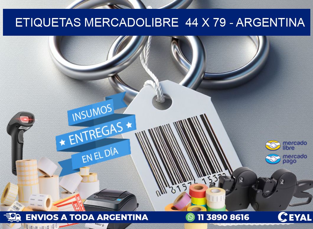 ETIQUETAS MERCADOLIBRE  44 x 79 - ARGENTINA