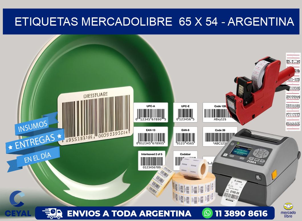 ETIQUETAS MERCADOLIBRE  65 x 54 – ARGENTINA