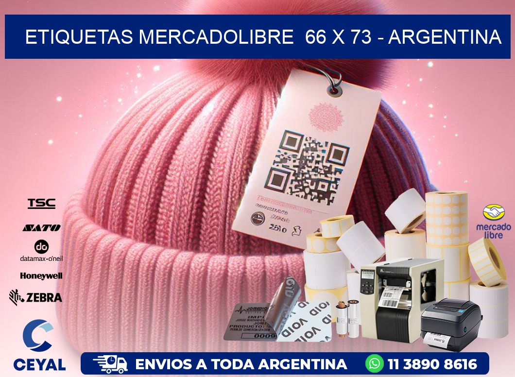 ETIQUETAS MERCADOLIBRE  66 x 73 - ARGENTINA