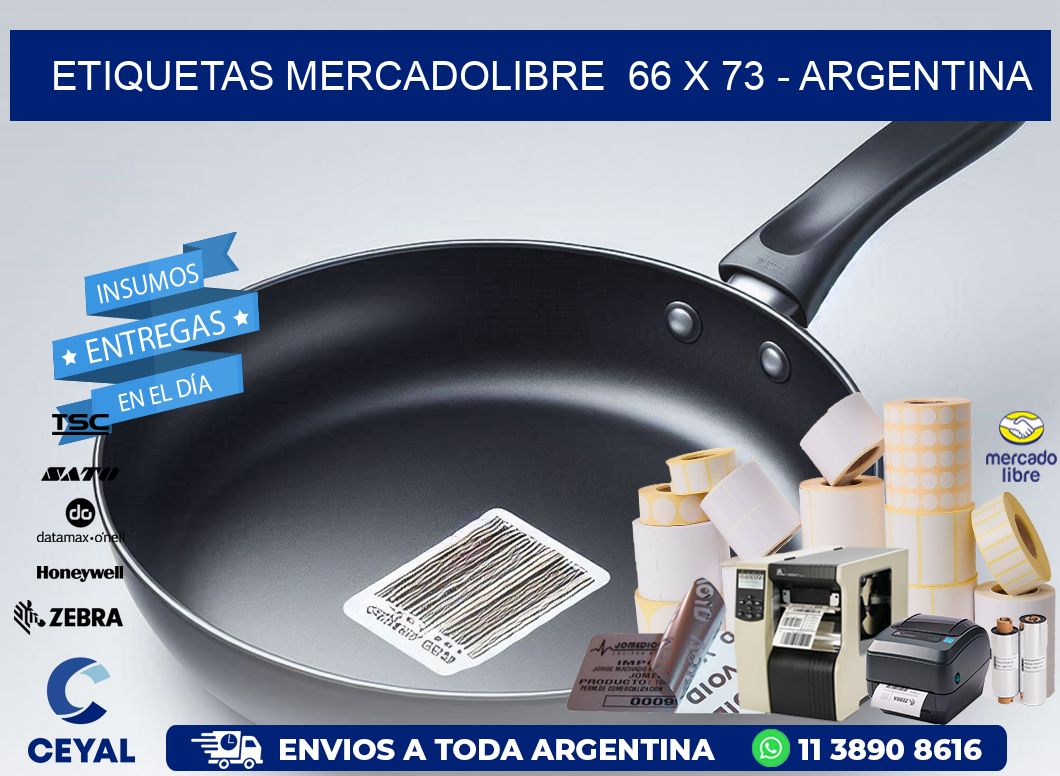 ETIQUETAS MERCADOLIBRE  66 x 73 - ARGENTINA