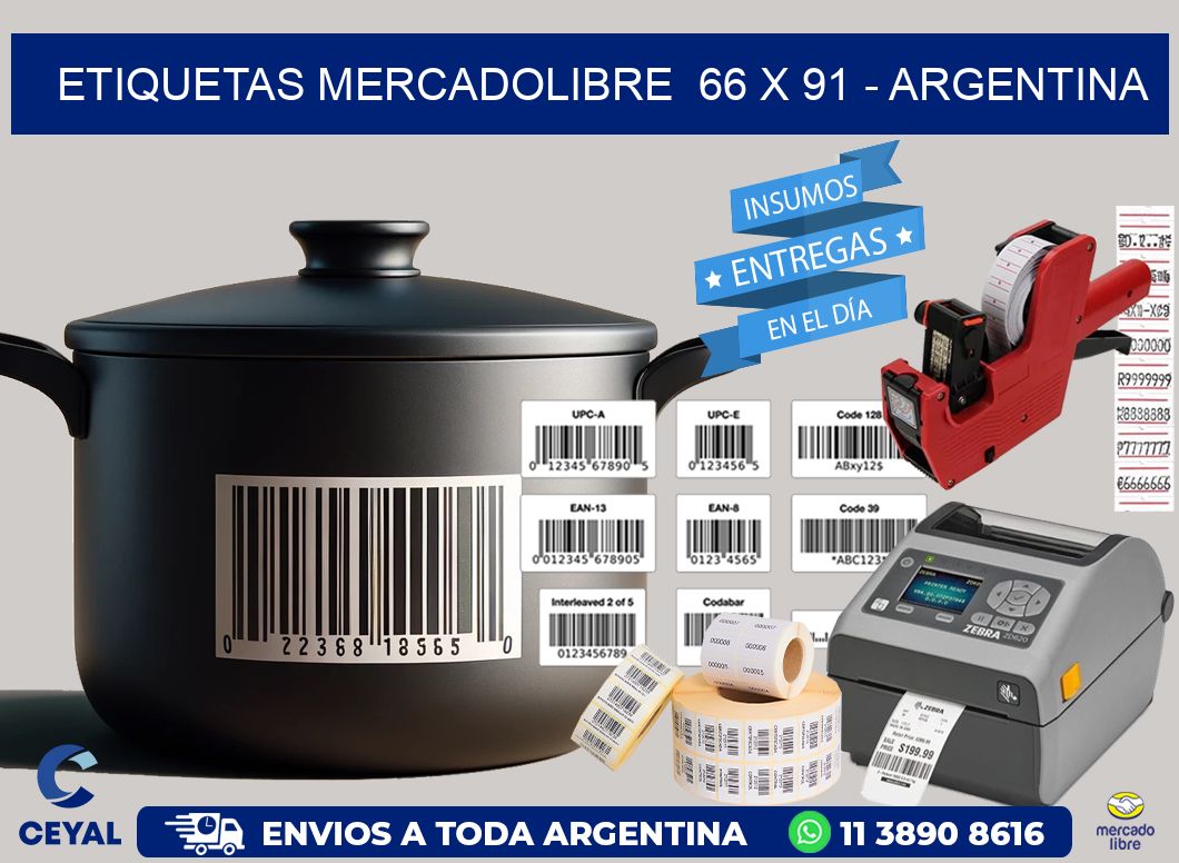 ETIQUETAS MERCADOLIBRE  66 x 91 – ARGENTINA