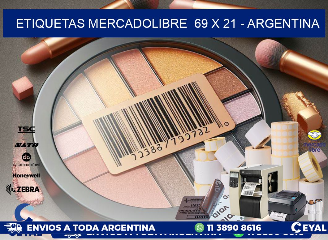 ETIQUETAS MERCADOLIBRE  69 x 21 – ARGENTINA