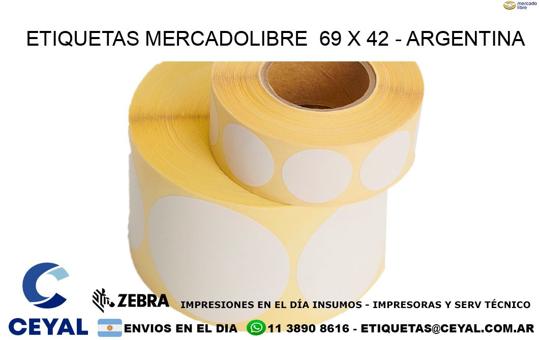 ETIQUETAS MERCADOLIBRE  69 x 42 – ARGENTINA