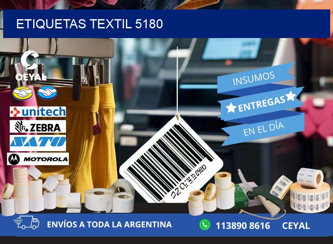 ETIQUETAS TEXTIL 5180