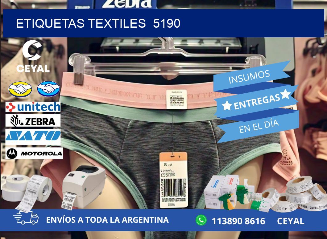 ETIQUETAS TEXTILES  5190